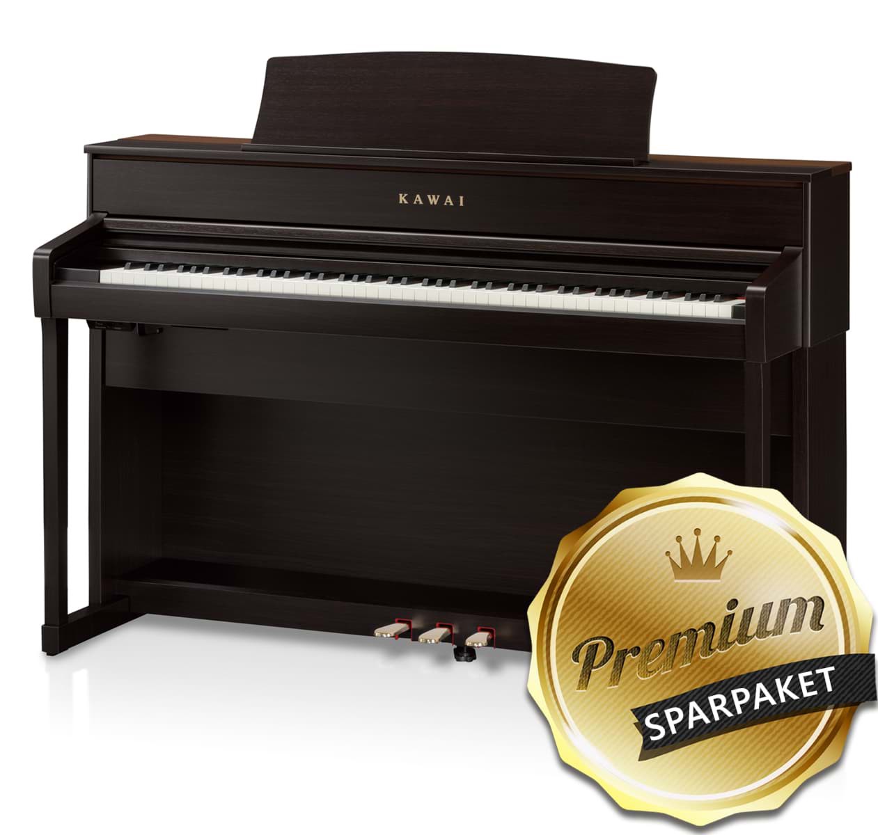 Kawai CA-701 R Digitalpiano Rosenholz - Premium-Sparpaket